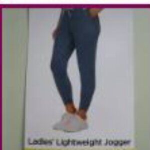 Kirkland Ladies' Lightweight Jogger Elastic Waist moisture wicking  blue XL